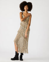AIDA Sand Women's Flowy Sleeveless Ruffle Maxi Dress | Steve Madden for Sale