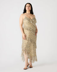 AIDA Sand Women's Flowy Sleeveless Ruffle Maxi Dress | Steve Madden for Sale