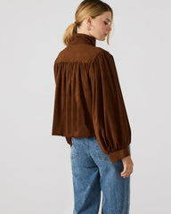 DIERDRA Chicory Coffee Long-Sleeved Button-Up Women's Jacket | Steve Madden near me