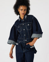 DOROTHY Bijou Blue Button-Up Denim Embellished Women's Jacket | Steve Madden outlet