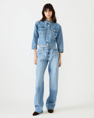 RALEIGH Forever Blue Long-Sleeved Button-Up Denim Women's Jacket | Steve Madden Sale