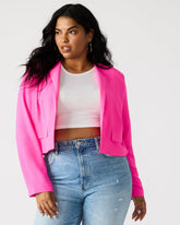 SERENEA Hot Pink Women's Long-Sleeved Open-Front Blazer | Steve Madden Sale