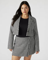 RUPI Blazer Black/White | Women's Cropped Tweed Blazer | Steve Madden near me