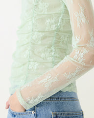 LUMA Bay Green Long-Sleeved Mesh Lace Women's Top | Steve Madden near me