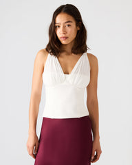 ADDISYN Antique V-neck Sleeveless Mesh Women's Top | Steve Madden online