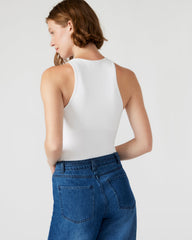 NICO White Women's Contour Stretch Bodysuit | Steve Madden on Sale
