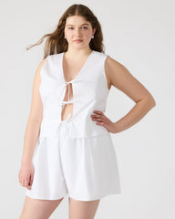 ALIZA White Women's Bow Tie-Front Top | Steve Madden outlet
