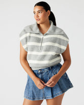 EASTON Sweater Grey | Sleeveless Hooded Sweater | Steve Madden outlet