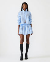 TYRIA Estate Blue Mini Tie-Front Women's Skirt | Steve Madden online