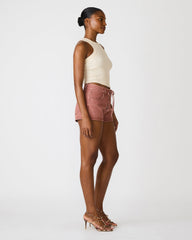 CALLISTO Rust Lace-Up Denim Women's Shorts | Steve Madden Sale