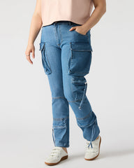 SKINNY DUO Denim Women's Skinny Cargo Pants | Steve Madden on Sale