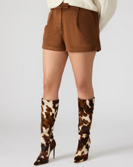 IMELDA Chicory Coffee Faux-Suede Trouser Women's Shorts | Steve Madden Sale