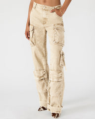 DUO Cafe Au Lait Women's Utility Cargo Pants | Steve Madden discount