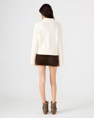 AVIVA Dark Espresso Faux Fur Mini Women's Skirt | Steve Madden for Sale