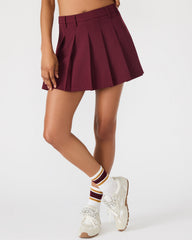 MARGO Wine Pleated Women's Mini Skirt | Steve Madden discount