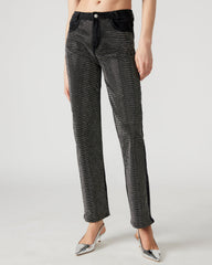 JESSE Black Women's Rhinestone Studded Jeans | Steve Madden Sale