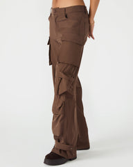 DUO Chocolate Women's Utility Cargo Pants | Steve Madden on Sale