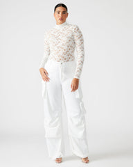 DUO White Sequin Women's Utility Cargo Pants | Steve Madden online