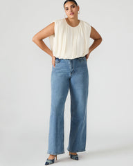 GERALDINE Forever Blue Denim Straight-Leg Women's Jeans | Steve Madden US
