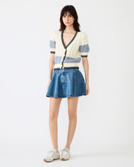 LILLIANY Aruba Blue Pleated Denim Mini Women's Skirt | Steve Madden Sale