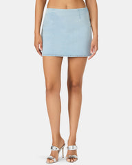 CINDI Delft Blue Denim Women's Skirt | Steve Madden near me