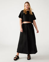 SUNNY Skirt Black | Women's A-Line Maxi Skirt | Steve Madden US
