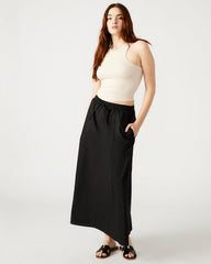 SUNNY Skirt Black | Women's A-Line Maxi Skirt | Steve Madden US