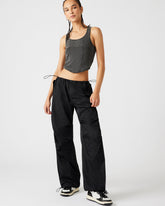 PIA Parachute Pant Black | Women's Adjustable Pants | Steve Madden Sale