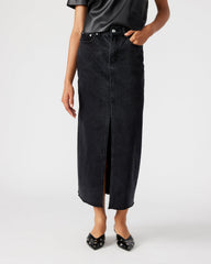 AVANI Denim Skirt Black | Women's Denim Maxi Skirt | Steve Madden for Sale