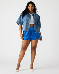 BECKHAM Blue Women's Athletic Track Shorts | Steve Madden discount