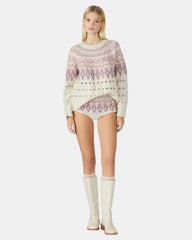 SUZETTE Multi Women's Fair Isle Long-Sleeved Pullover Sweater | Steve Madden online