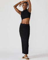 SEASIDE Maxi Skirt Set Black Women's Textured Matching Set | Steve Madden outlet