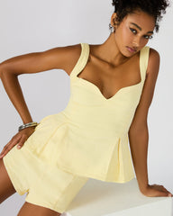 ZENIA Golden Glow Sleeveless Peplum Women's Top | Steve Madden for Sale