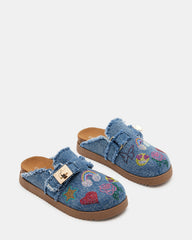Kids' MONEYY Denim Multi Girls' Slip-On Clogs | Steve Madden on Sale