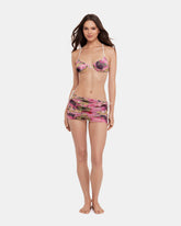 SUPER BLOOM MULTI BIKINI COVER-UP Mesh Skirt Floral Pattern Women's Swim Cover-Up | Steve Madden for Sale
