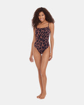 STATIC LEOPARD ONE PIECE SWIMSUIT Low-Back Women's One-Piece Swimsuit | Steve Madden US