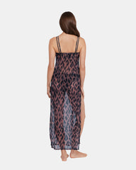 STATIC LEOPARD BIKINI COVER-UP Natural Flowy Mesh Women's Swim Cover-Up | Steve Madden outlet