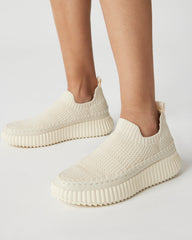 SAMARAH Beige Low Top Slip On Sneaker | Women's Sneakers | Steve Madden on Sale