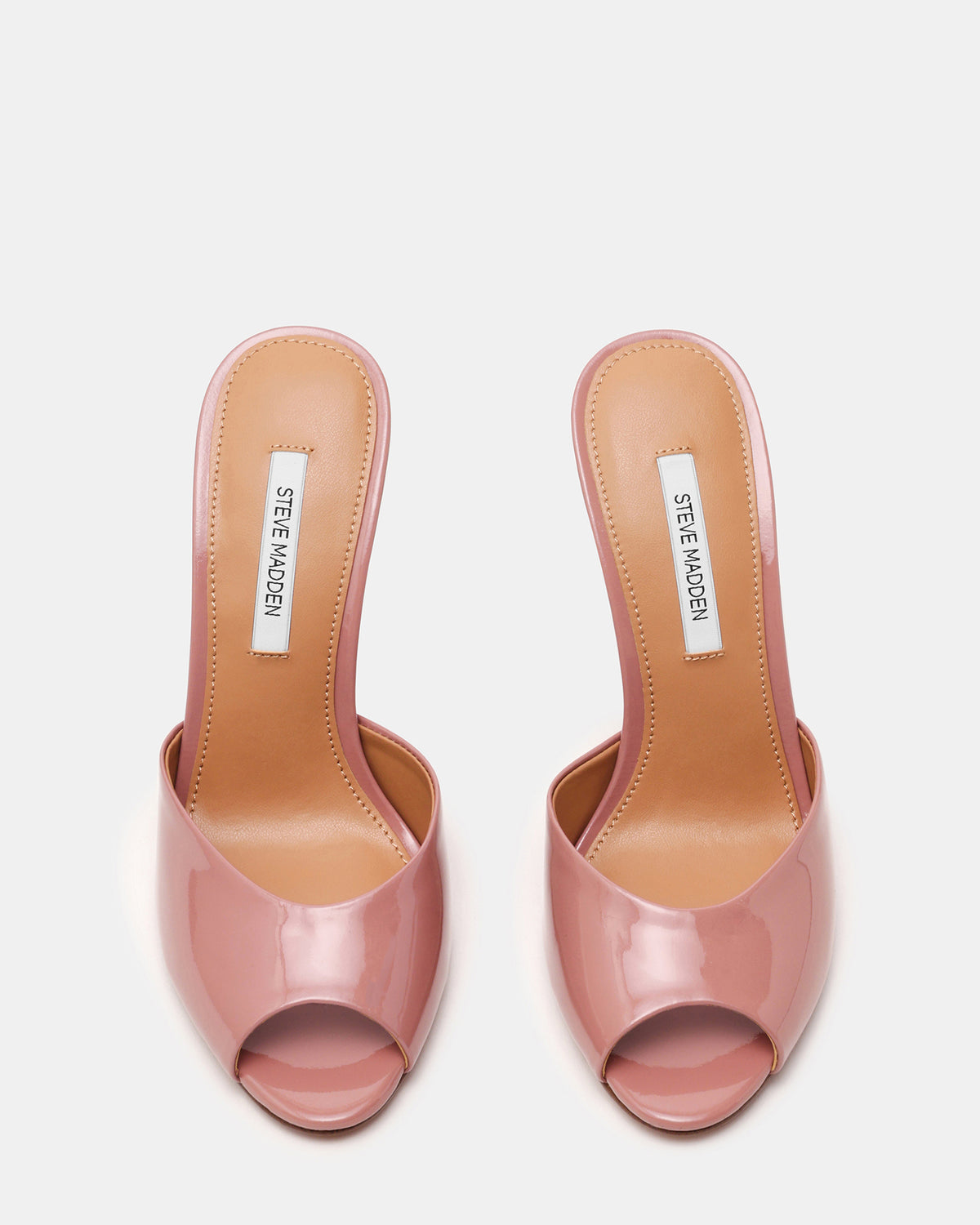 PRIYA Dark Blush Patent Mule Women's Heel | Steve Madden on Sale
