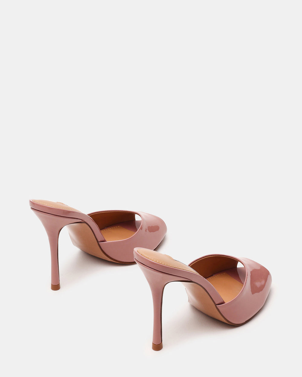 PRIYA Dark Blush Patent Mule Women's Heel | Steve Madden on Sale