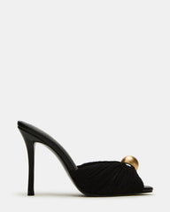 PRIYA Black/Gold Mule Women's Heel | Steve Madden US