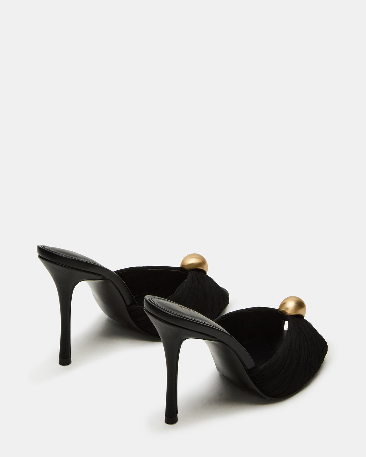 PRIYA Black/Gold Mule Women's Heel | Steve Madden US