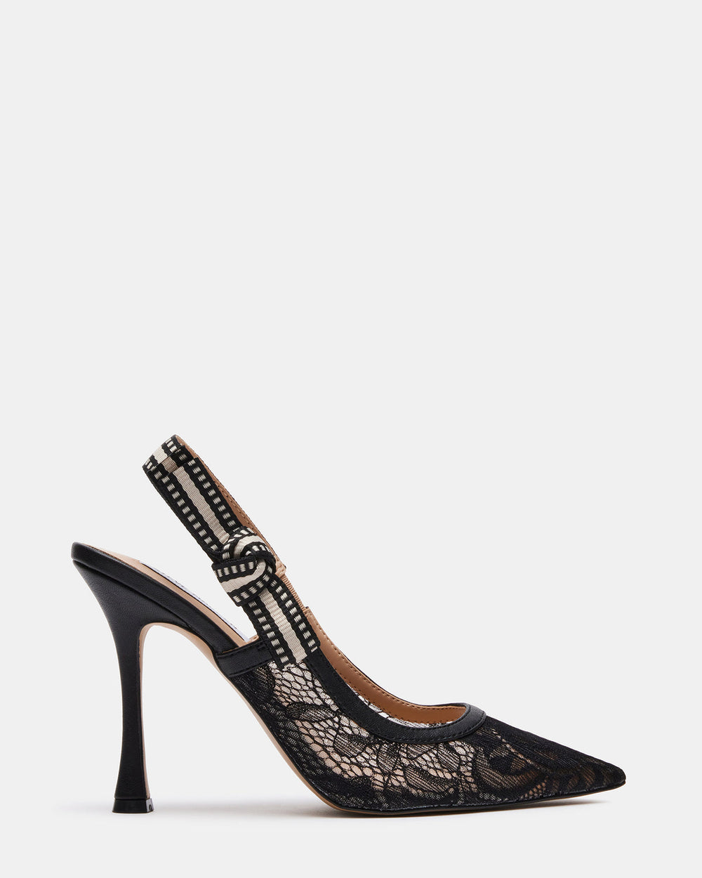 BRI Black Lace Slingback Pump Women's Heel | Steve Madden outlet