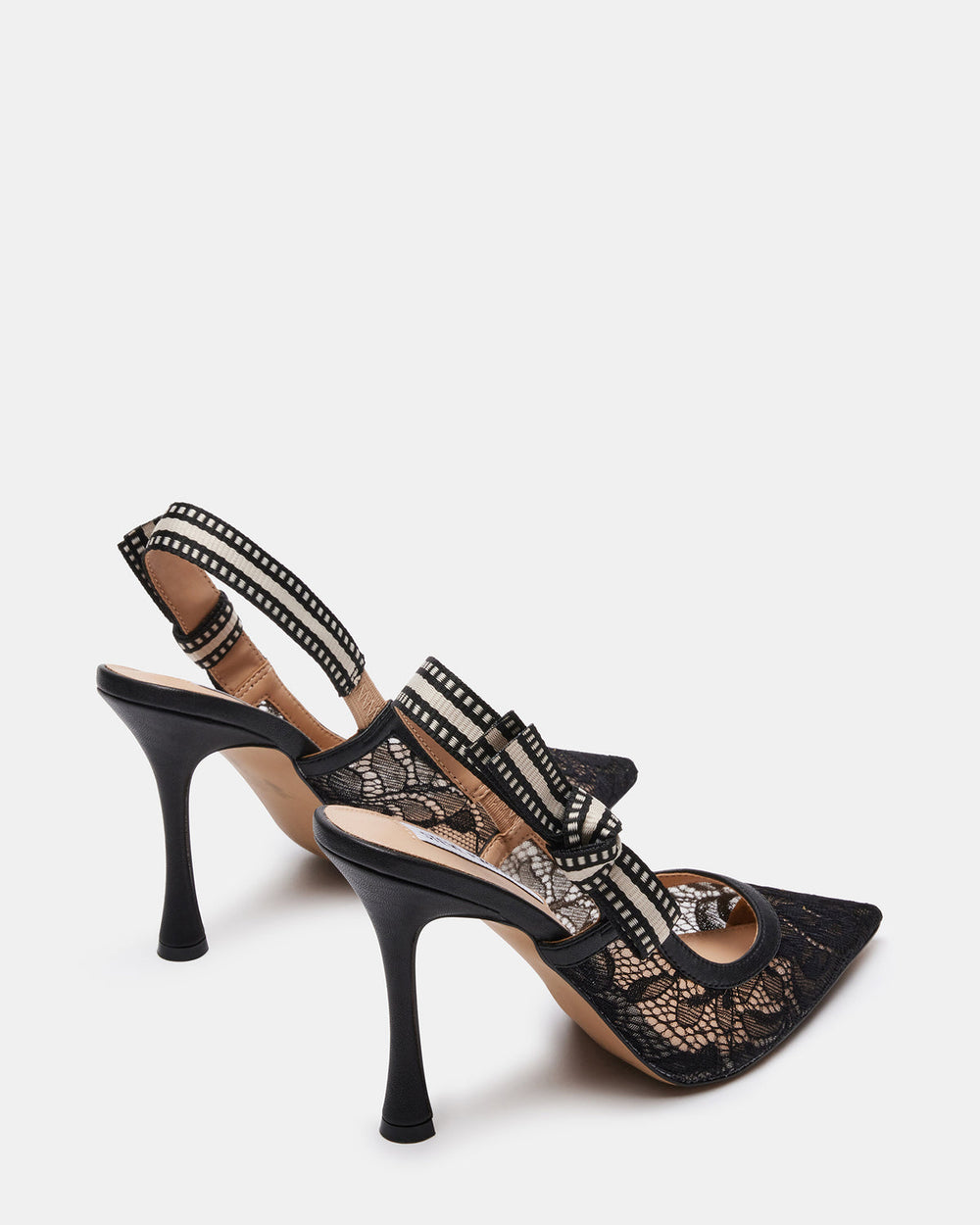 BRI Black Lace Slingback Pump Women's Heel | Steve Madden outlet