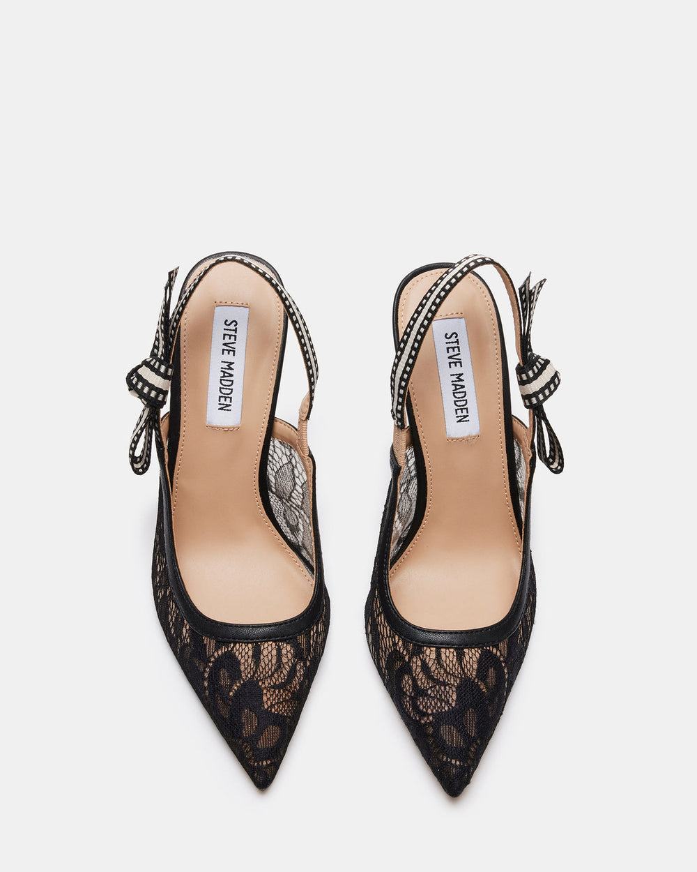 BRI Black Lace Slingback Pump Women's Heel | Steve Madden outlet