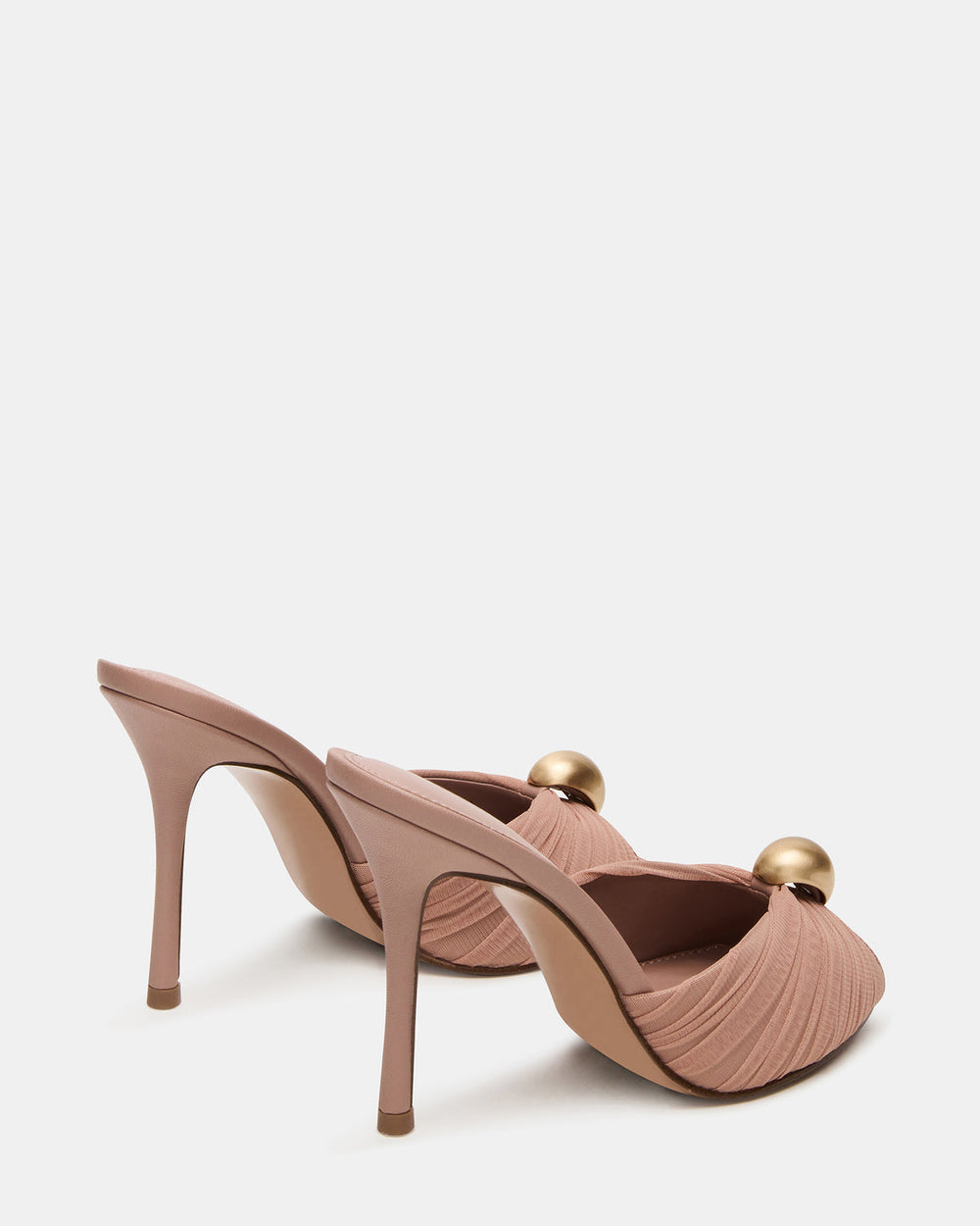 PRIYA Mocha/Gold Mule Women's Heel | Steve Madden on Sale