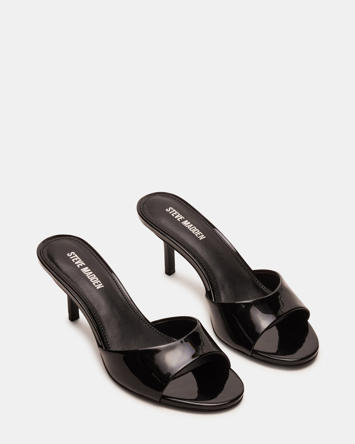 KENDRIX Black Leather Women's Mule Heel | Steve Madden discount