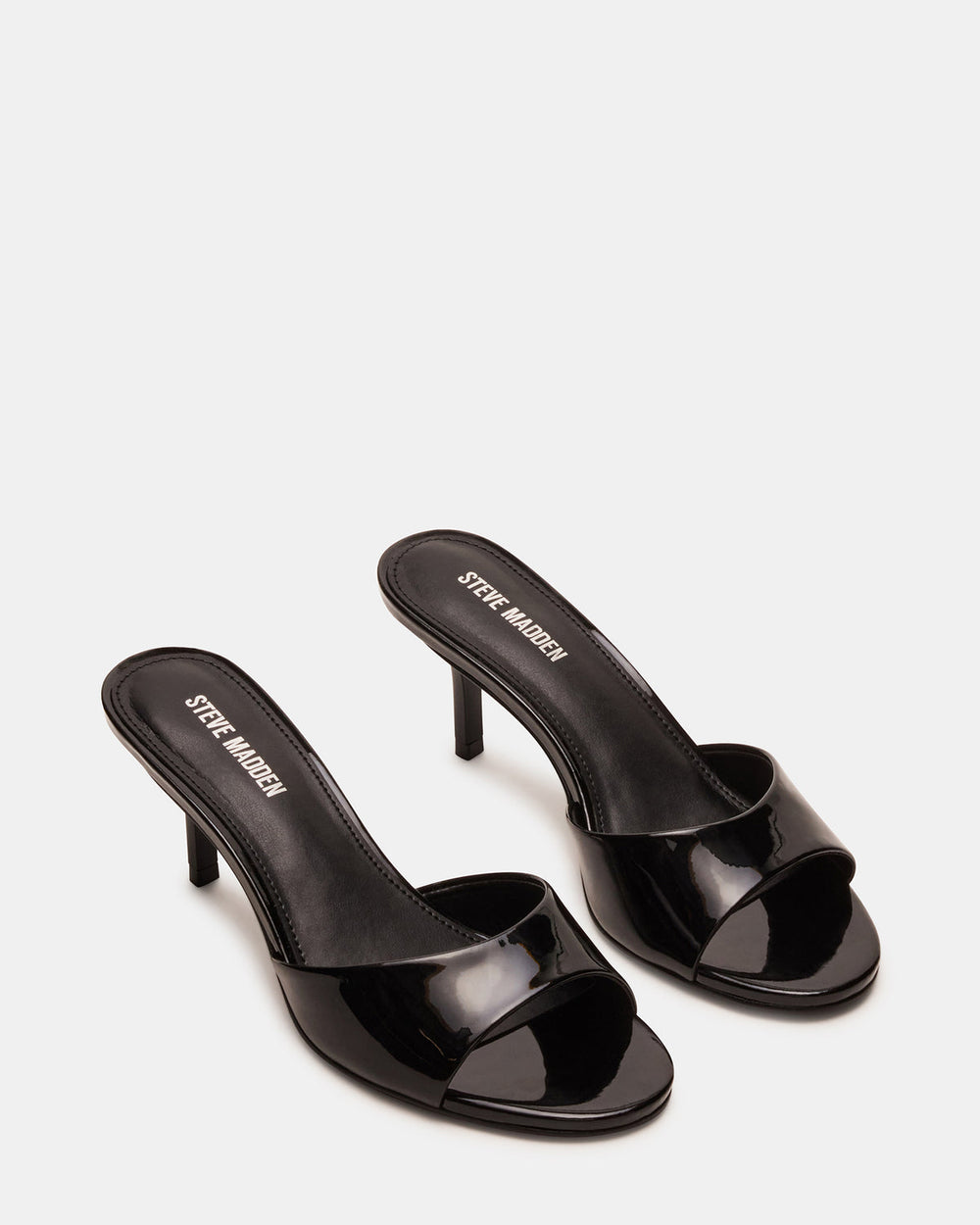 KENDRIX Black Leather Women's Mule Heel | Steve Madden discount
