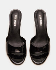 KENDRIX Black Leather Women's Mule Heel | Steve Madden discount
