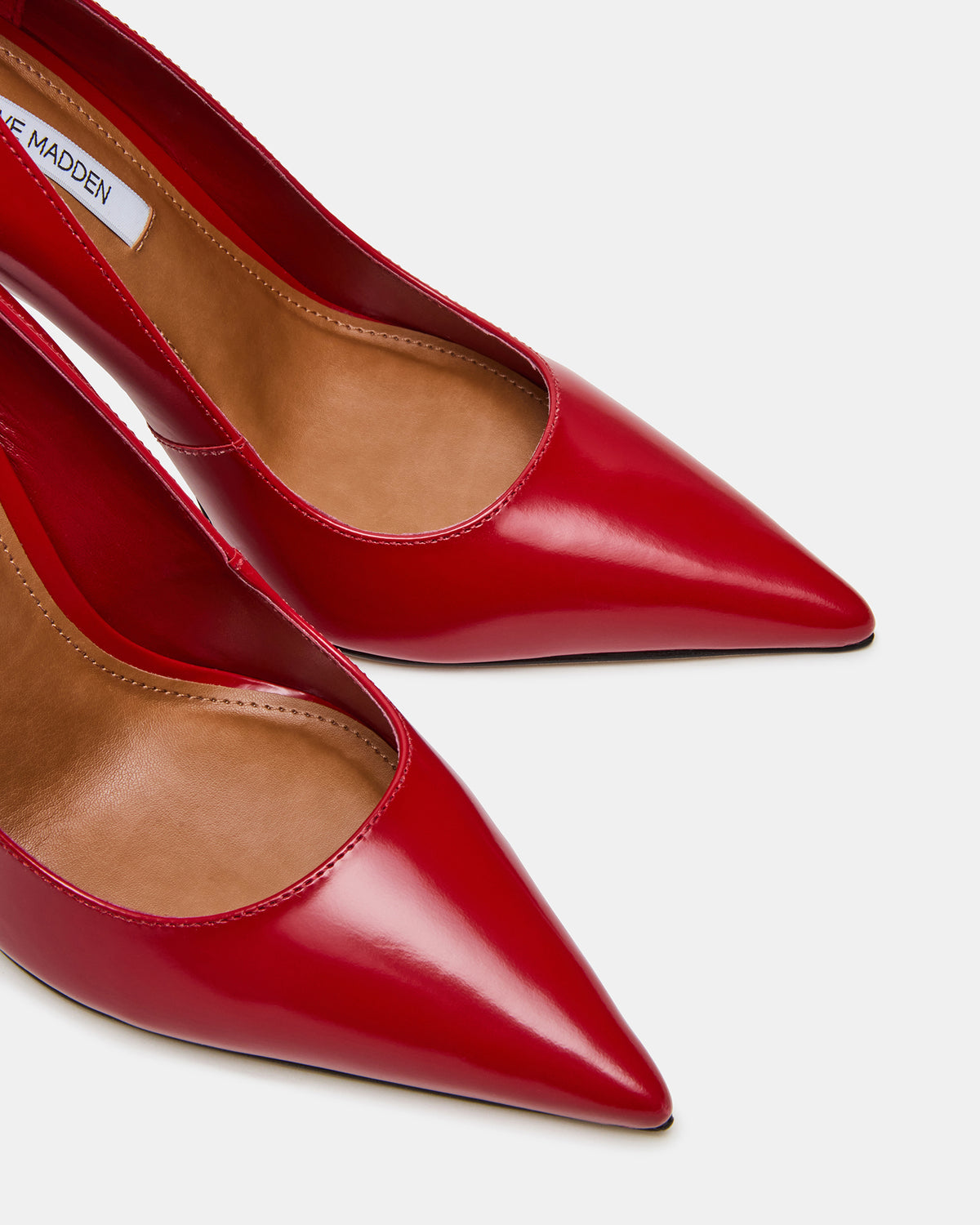 NOIR Red Leather Pointed-Toe Stiletto Pump Women's Heels | Steve Madden online